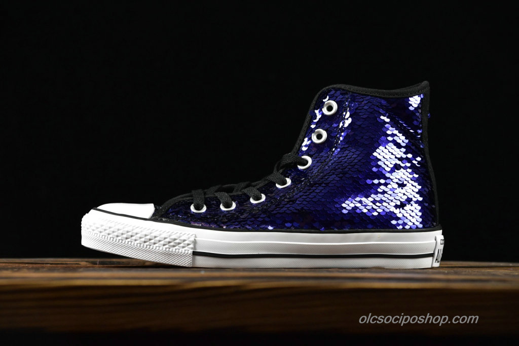 Converse Chuck Taylor All Star 1970s HI Sequin Lila/Fehér Cipők