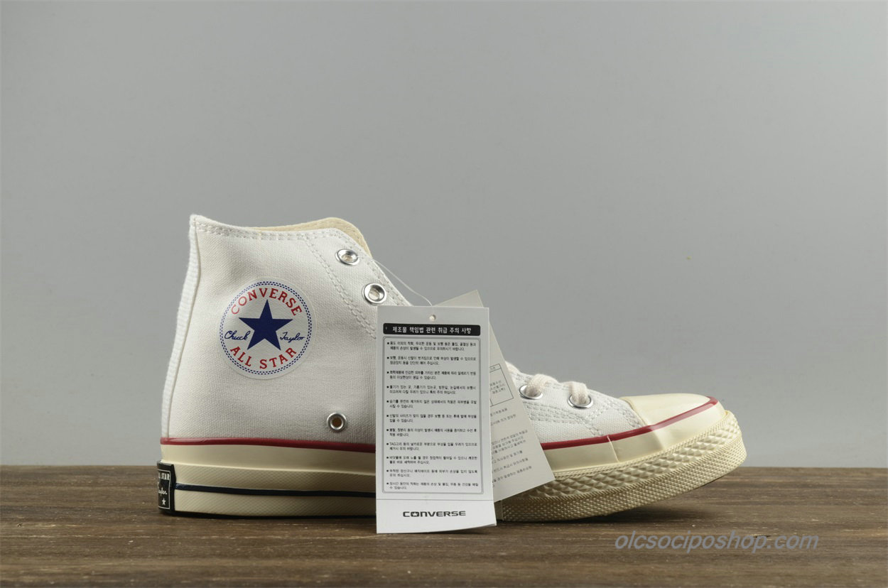 Converse Chuck Taylor All Star 1970s HI Fehér/Piros/Cream Cipők (144754C)