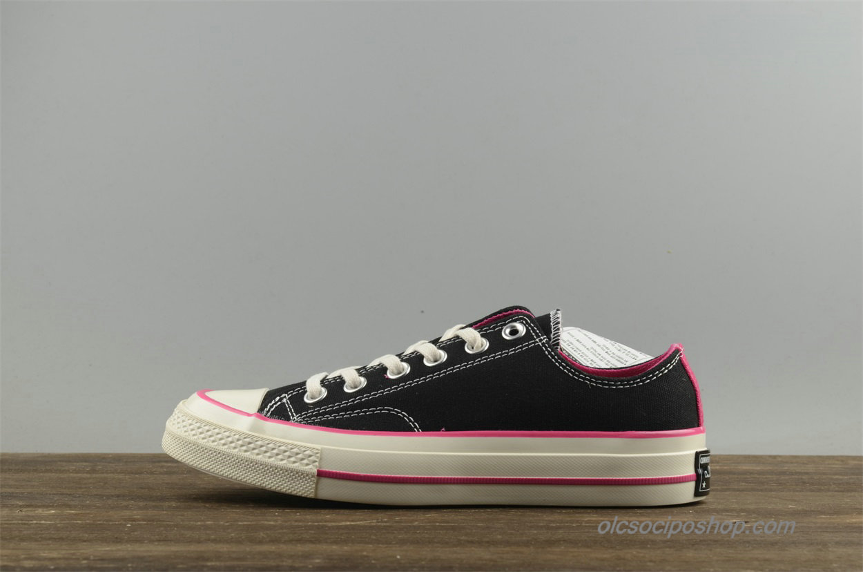 Női Converse Chuck Taylor All Star 1970s Low Fekete/Rózsaszín Cipők (157561C)