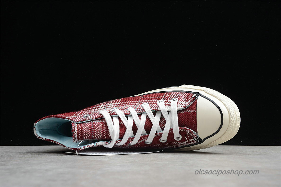 Converse Chuck Taylor All Star 70 HI Sötét vörös/Plaid Cipők (162403C)