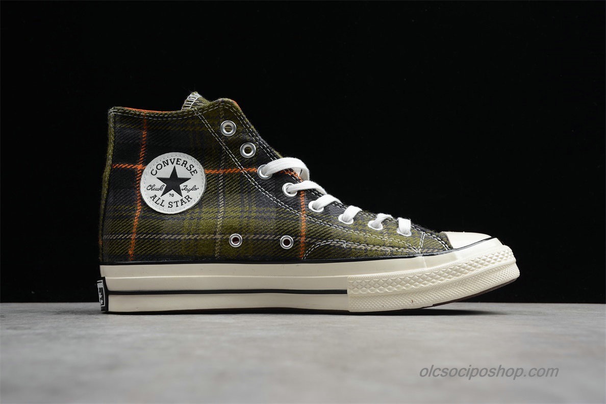 Converse Chuck Taylor All Star 70 HI Olajbogyó/Plaid Cipők (162404C)