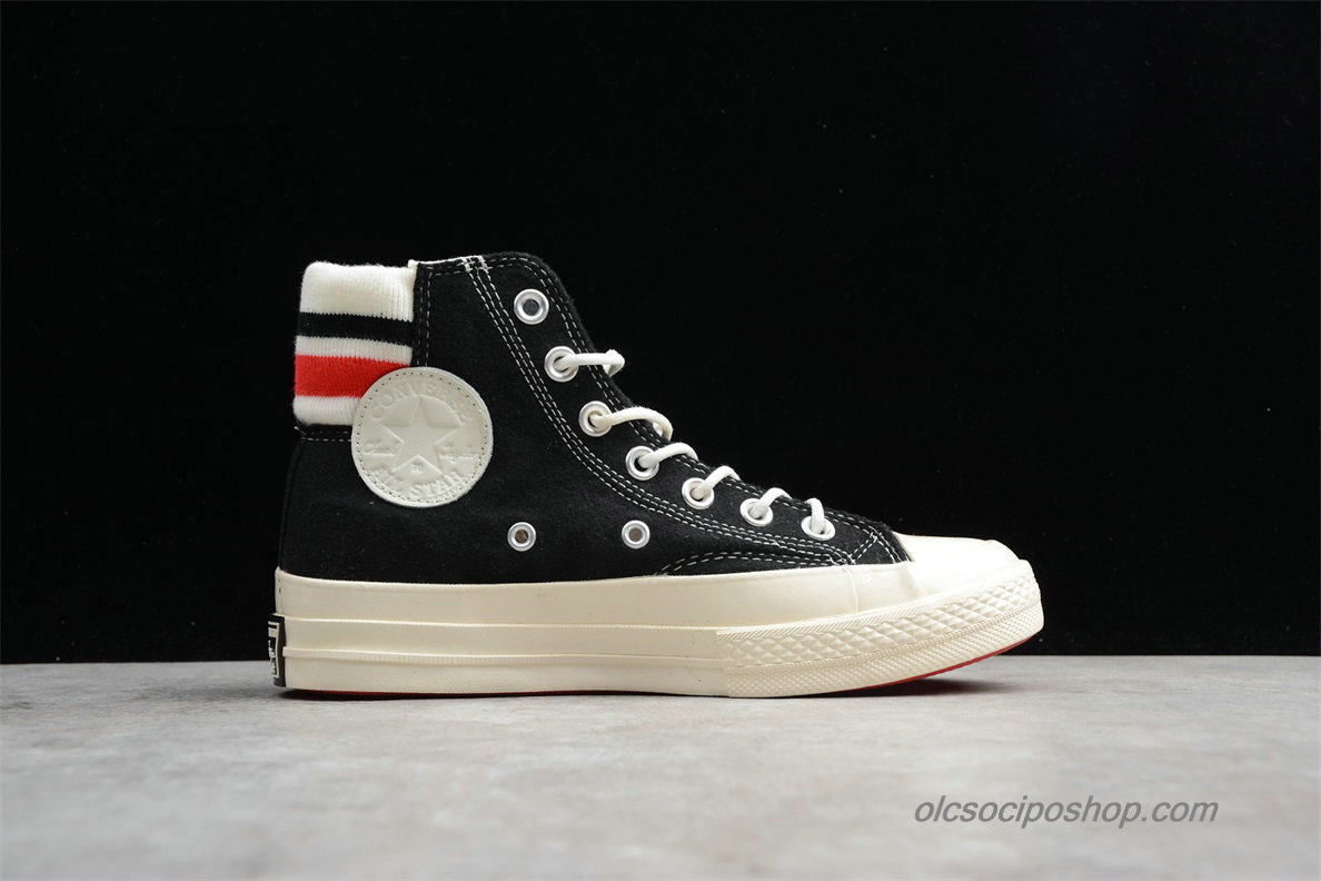 Converse Chuck Taylor All Star 70 HI Fekete/Piszkosfehér/Rózsaszín Cipők (163363C)