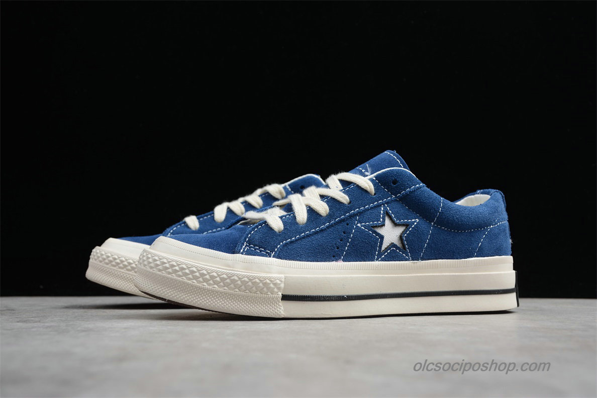 Converse One Star Premium Suede Low Sötétkék Cipők (158366C)