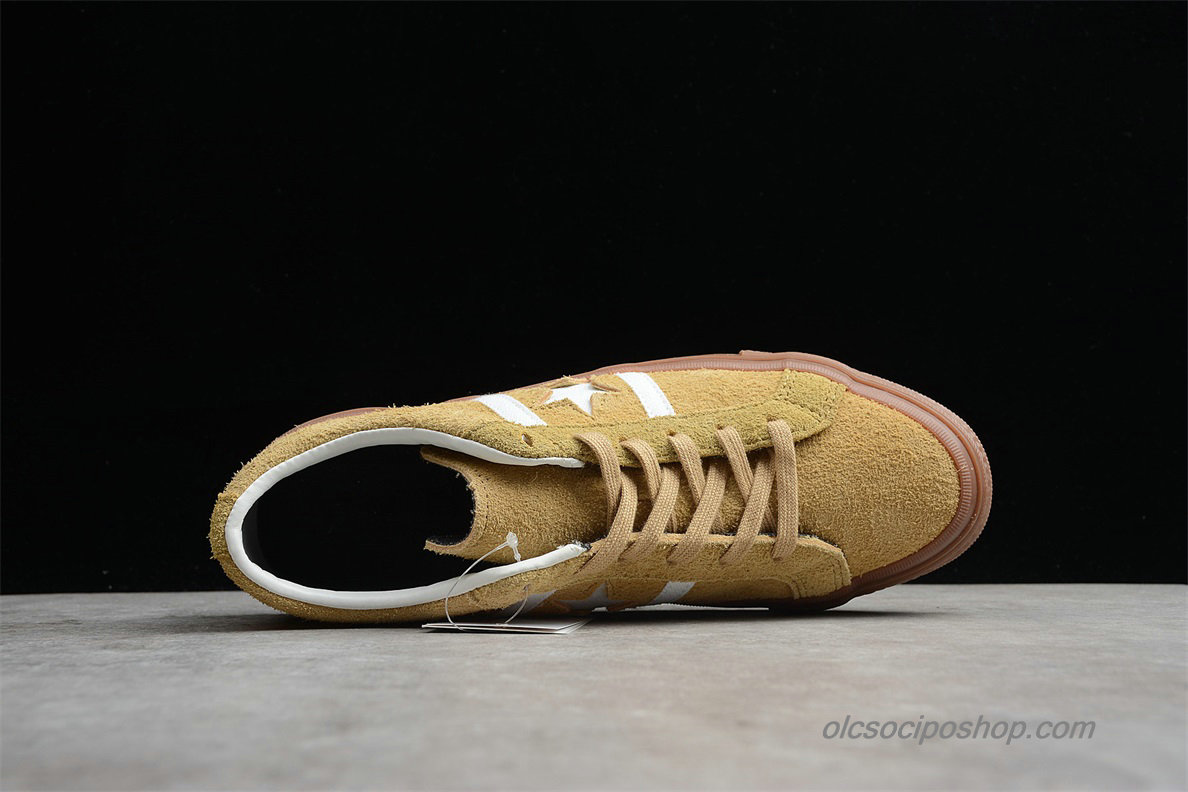 Converse Star And Bars Suede GM Low Khaki Cipők (1CL257)