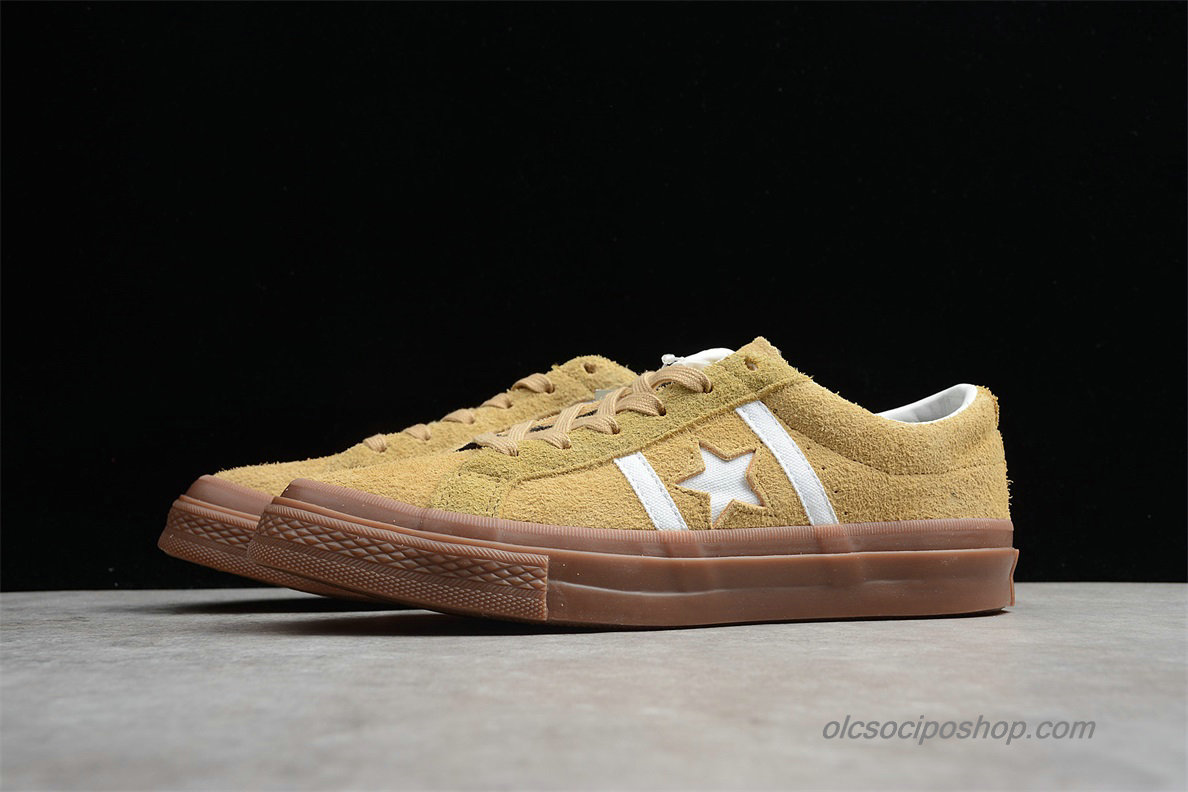 Converse Star And Bars Suede GM Low Khaki Cipők (1CL257)