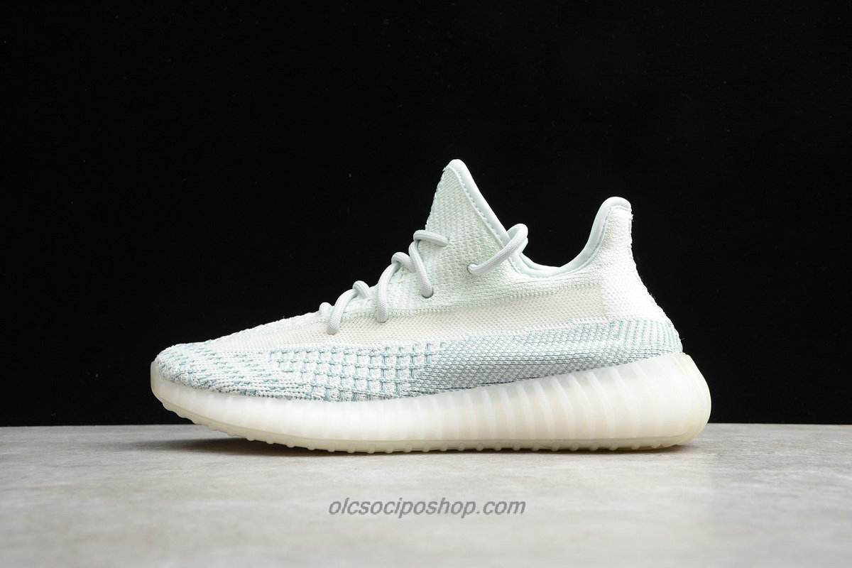 Adidas Yeezy Boost 350 V2 Fehér/Világoskék Cipők (FW3043)