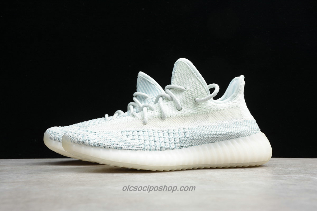 Adidas Yeezy Boost 350 V2 Fehér/Világoskék Cipők (FW3043)