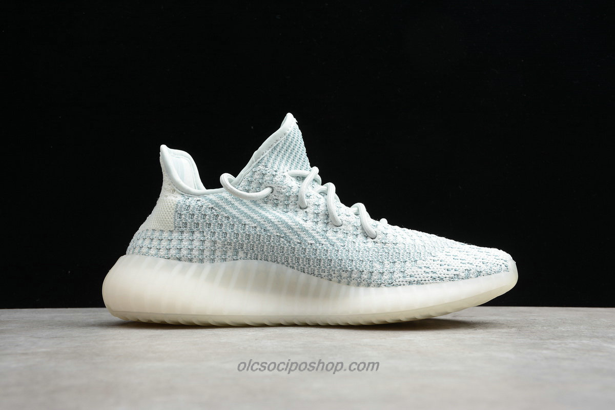 Adidas Yeezy Boost 350 V2 Fehér/Világoskék Cipők (FW3043)