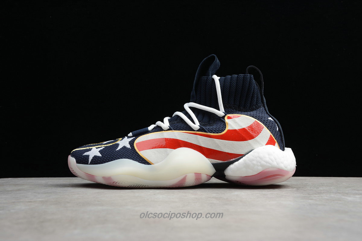 Férfi Adidas Crazy BYW Veterans Day Sötétkék/Fehér/Piros Cipők (EE9058)