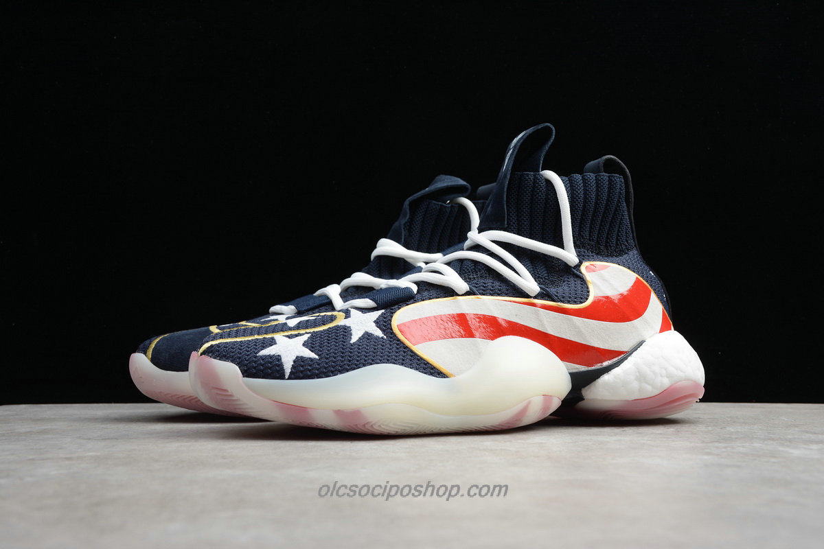 Férfi Adidas Crazy BYW Veterans Day Sötétkék/Fehér/Piros Cipők (EE9058)