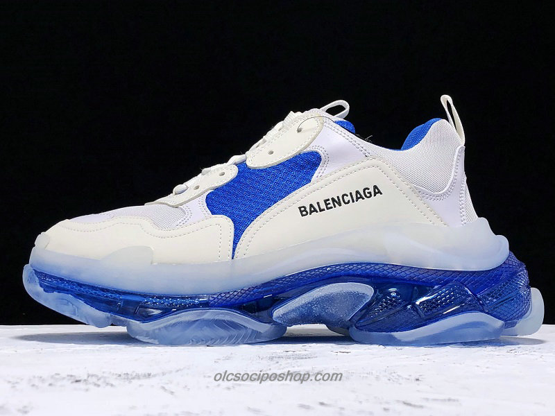 Balenciaga Triple S Clear Sole Fehér/Kék Cipők