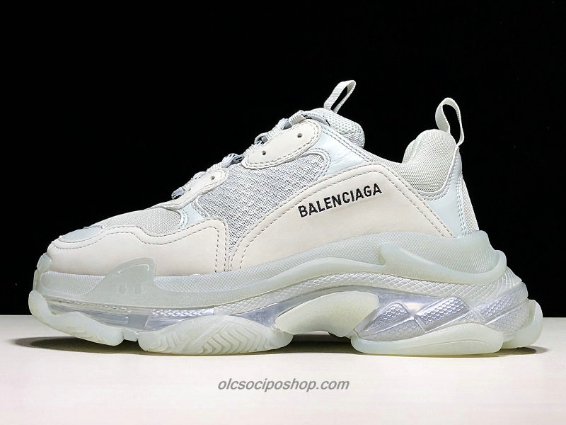 Balenciaga Triple S Clear Sole Homok/Világos szürke Cipők