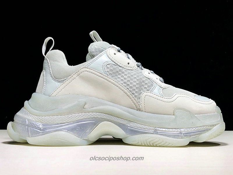 Balenciaga Triple S Clear Sole Homok/Világos szürke Cipők