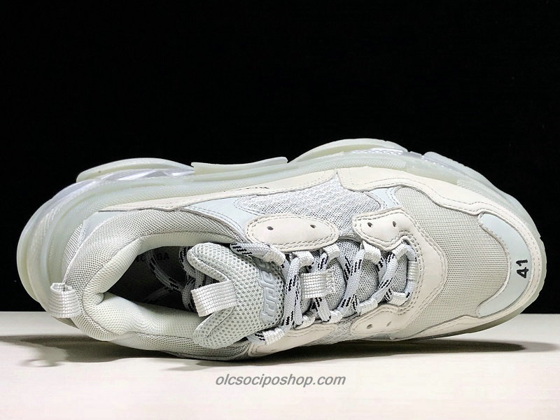 Balenciaga Triple S Clear Sole Homok/Világos szürke Cipők