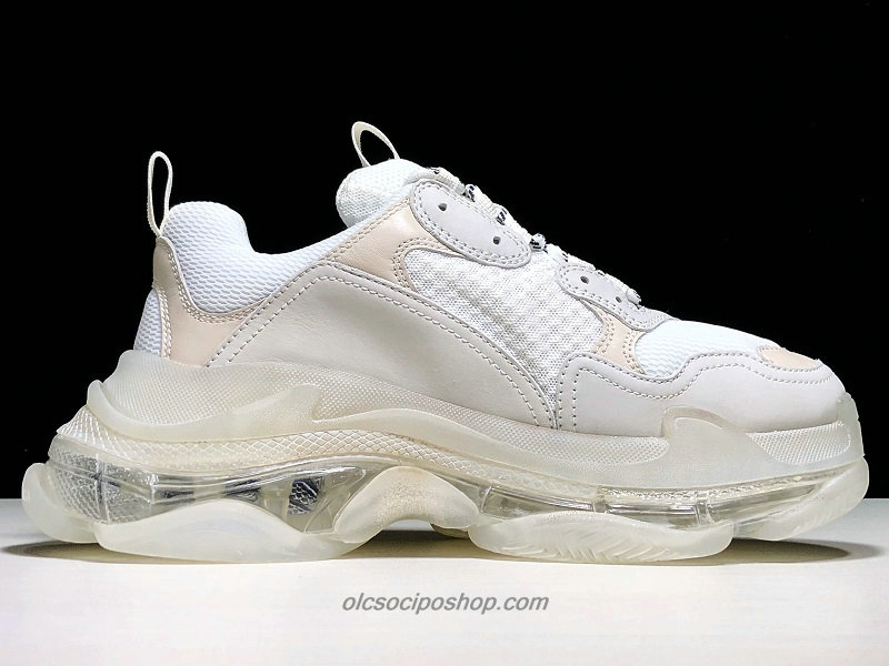 Balenciaga Triple S Clear Sole Fehér/Homok Cipők