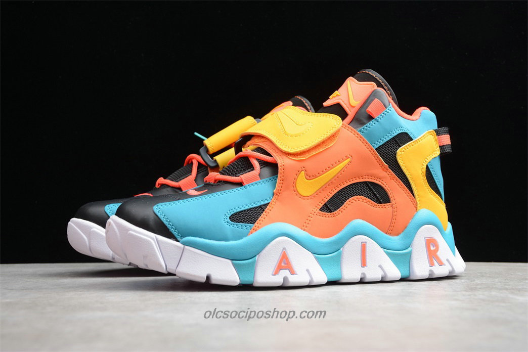 Nike Air Barrage Mid QS Fekete/Kék/Narancs/Sárga Cipők (CD9329 300)