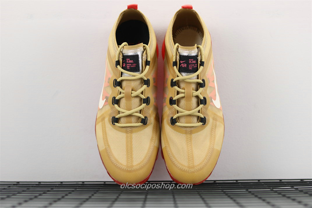 Férfi Nike Air VaporMax 2019 Khaki/Piros Cipők (AR6631 701)