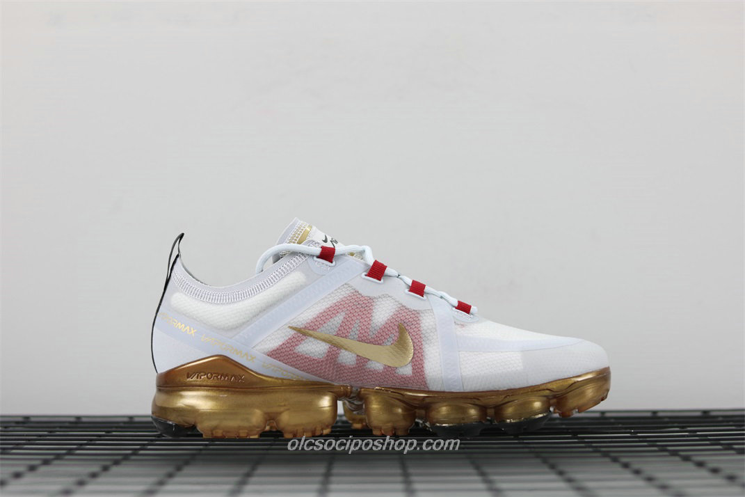 Férfi Nike Air VaporMax 2019 Fehér/Arany/Piros Cipők (BQ7038 001)