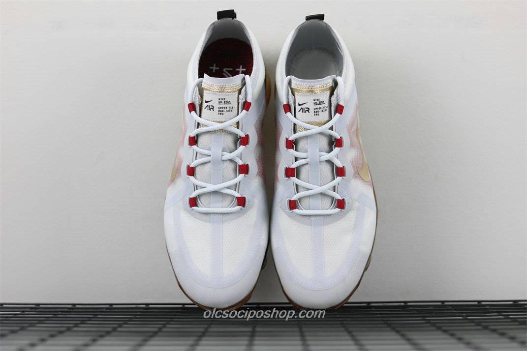 Férfi Nike Air VaporMax 2019 Fehér/Arany/Piros Cipők (BQ7038 001)