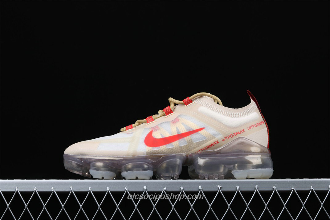 Női Nike Air VaporMax 2019 Fehér/Khaki/Piros Cipők (BQ7041 200)