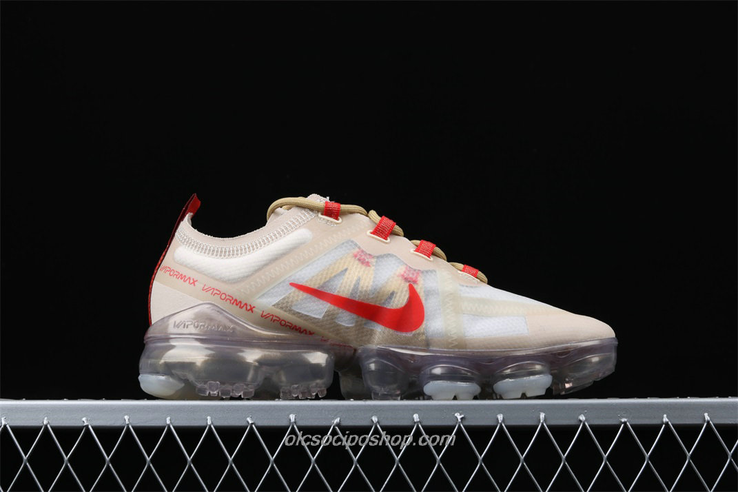 Női Nike Air VaporMax 2019 Fehér/Khaki/Piros Cipők (BQ7041 200)