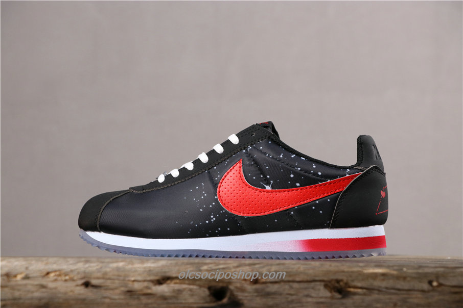 Nike Classic Cortez Nylon Premium Fekete/Piros Cipők (BV9262 401)
