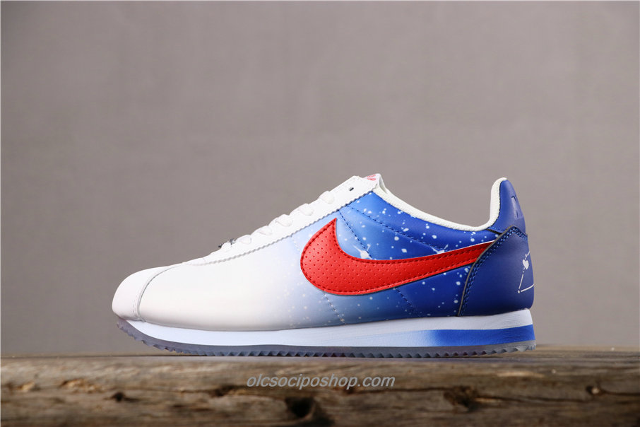 Nike Classic Cortez Nylon Premium Fehér/Kék/Piros Cipők (BV9262 404)