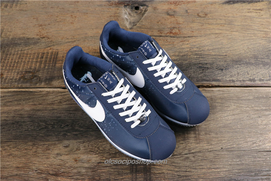 Nike Classic Cortez Nylon Premium Sötétkék/Fehér Cipők (BV9262 408)