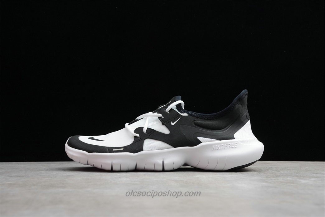 Férfi Nike Free RN Flyknit 3.0 Fehér/Fekete Cipők (AQ1289 102)