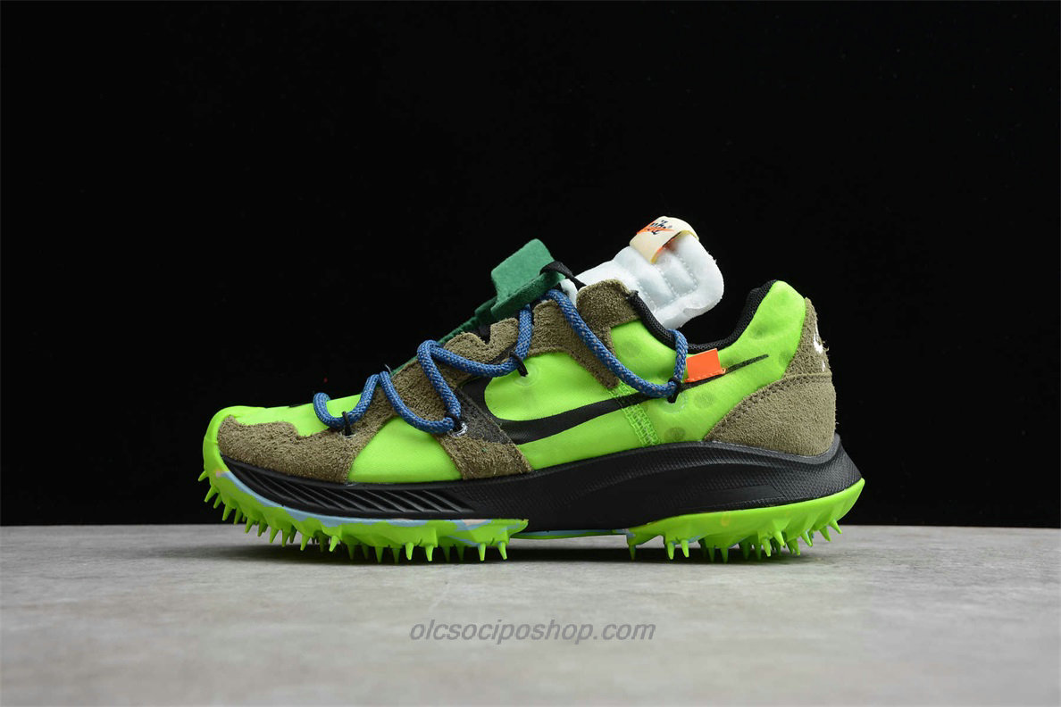 Off-White x Nike Air Zoom Terra Kiger 5 Zöld/Fekete/Olajbogyó Cipők (CD8179 300)