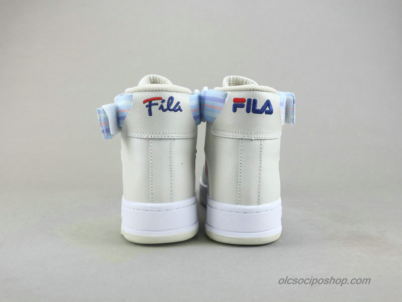 Női Fila FX-100 High Top Piszkosfehér/Zöld/Lila Cipők