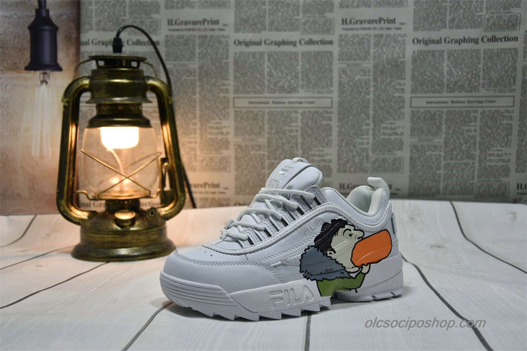 Fila Disruptor II Script Fehér/Szürke/Zöld/Narancs Cipők