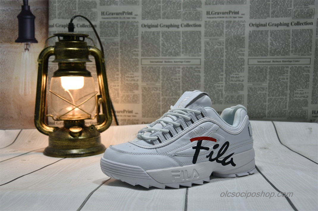 Fila Disruptor II Script Fehér/Fekete/Piros Cipők