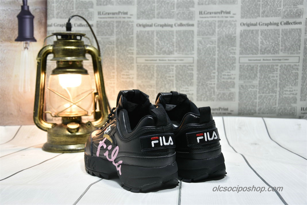 Fila Disruptor II Script Fekete/Rózsaszín/Arany Cipők