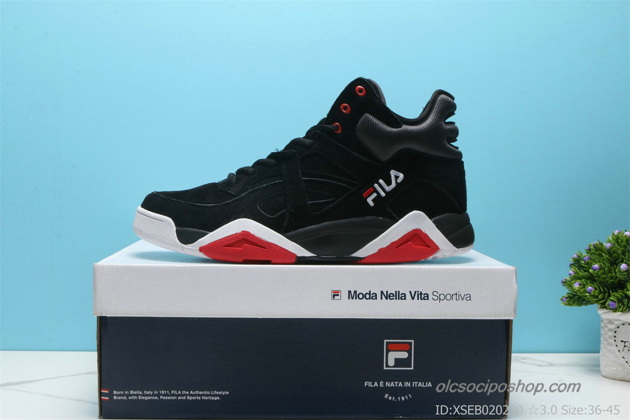 Fila Cage Suede Fekete/Fehér/Piros Cipők