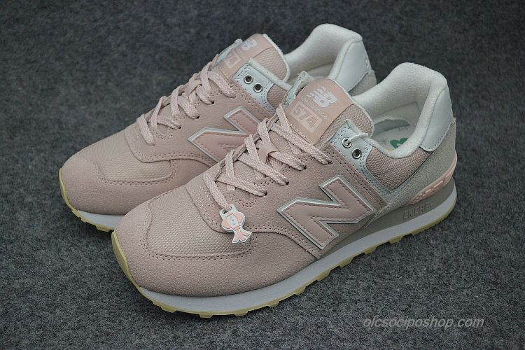 Női New Balance 574 Szürke/Világos rózsaszín Cipők (WL574TAC)