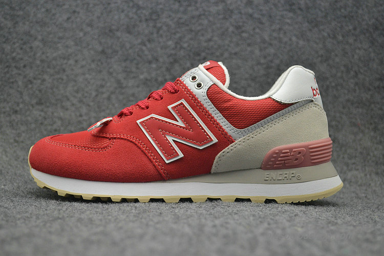 Női New Balance 574 Piros/Khaki/Fehér Cipők (WL574TAD)