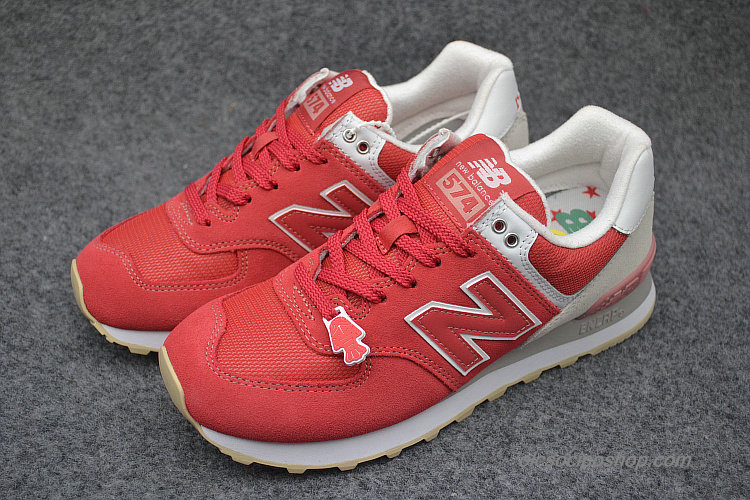 Női New Balance 574 Piros/Khaki/Fehér Cipők (WL574TAD)