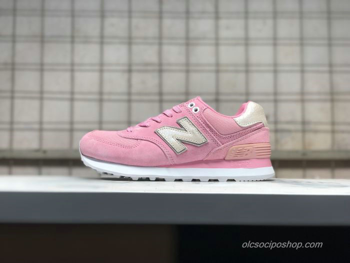 Női New Balance 574 Rózsaszín/Arany Cipők (NB574CIC)