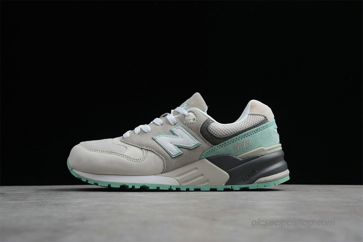 Női New Balance 999 Hamu Szürke/Zöld/Fehér Cipők (ML999KGM)