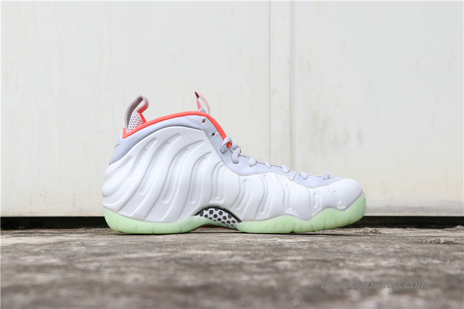 Férfi Nike Air Foamposite One Pure Platinum Fehér/Szürke/Narancs Cipők (616750-003)