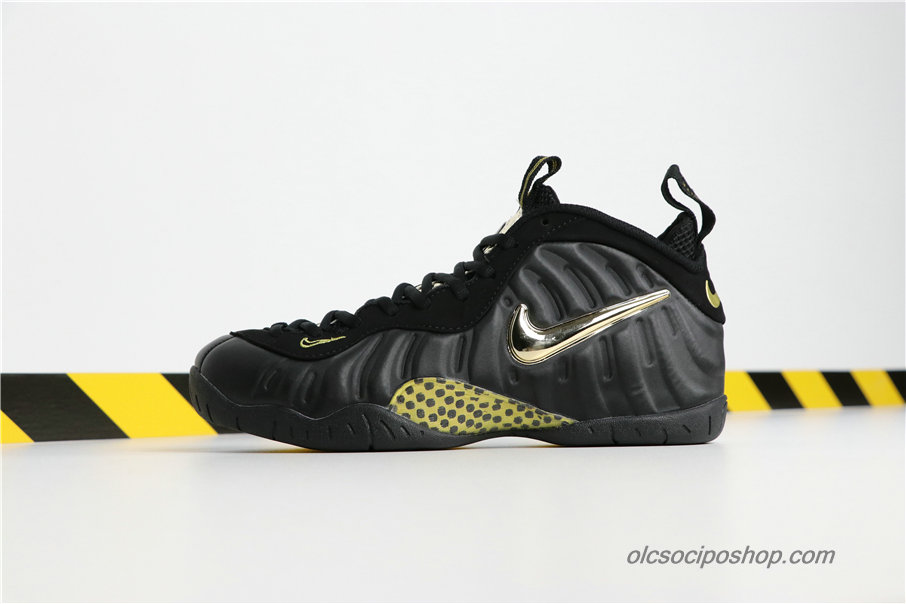 Férfi Nike Air Foamposite Pro QS Fekete/Arany Cipők (624041-009)