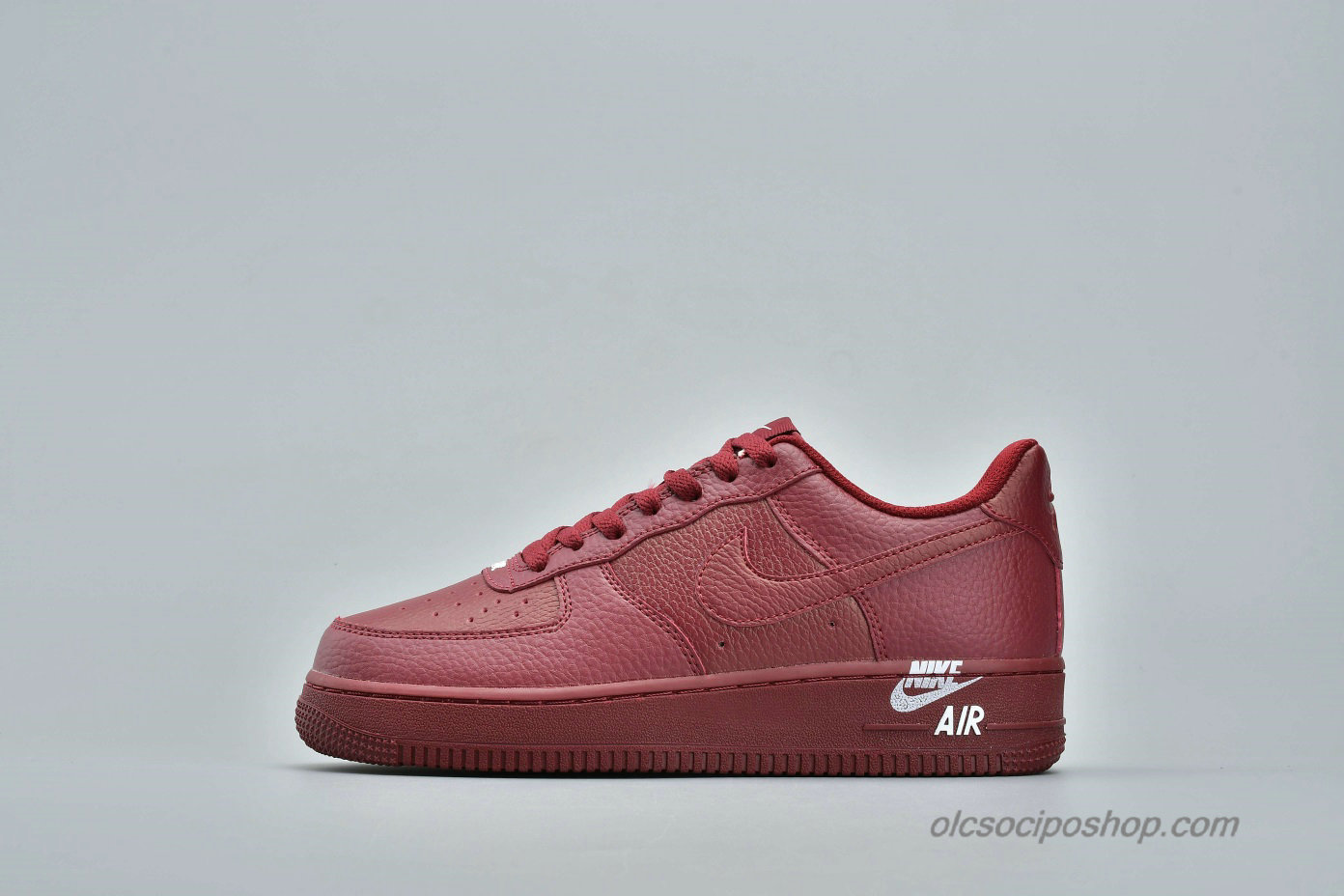 Férfi Nike Air Force 1 Low 07 LTHR Sötét vörös Cipők (AJ7280-600)