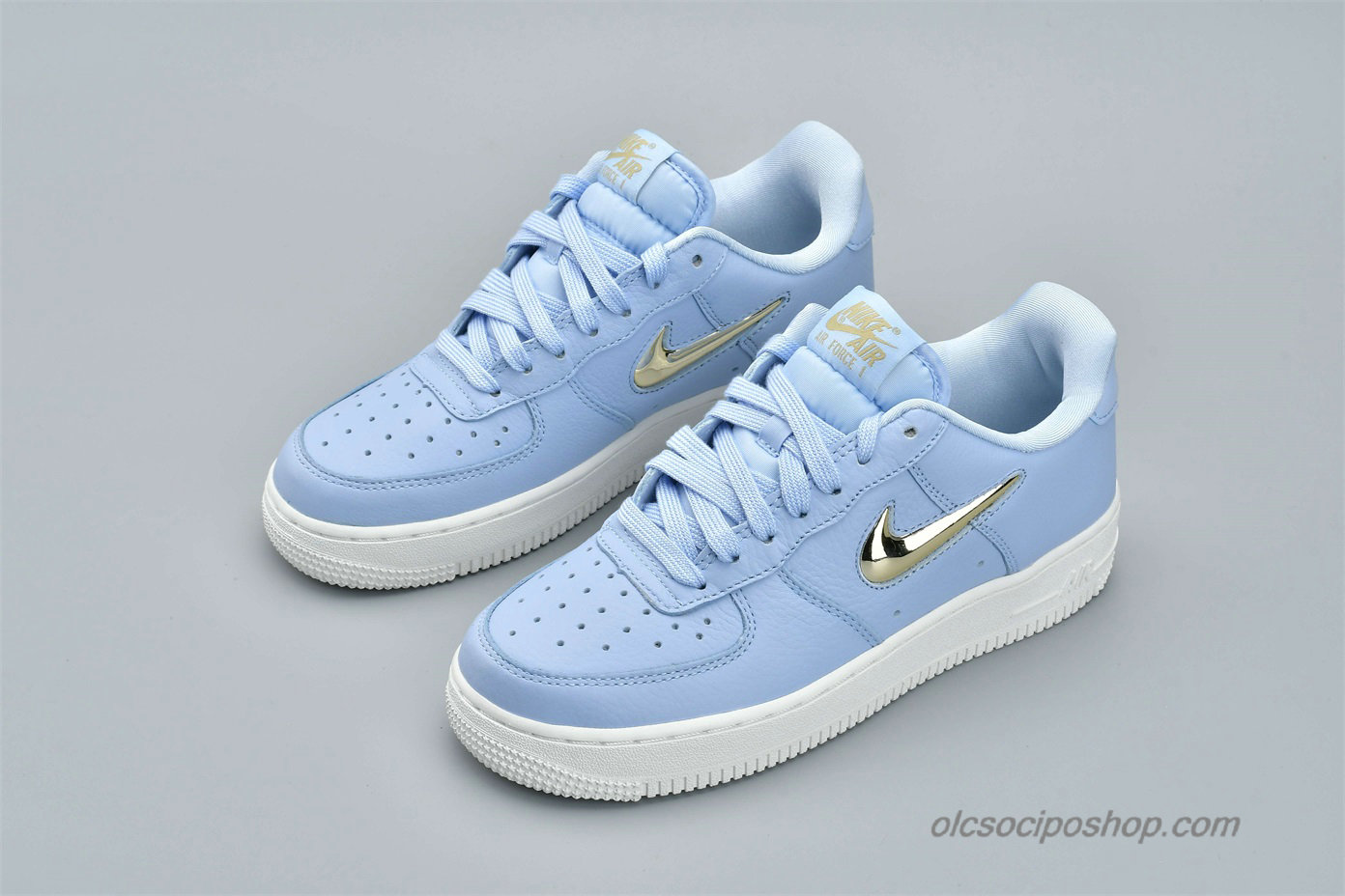 Női Nike Air Force 1 Low 07 PRM LX Világoskék/Arany Cipők (AO3814-400)