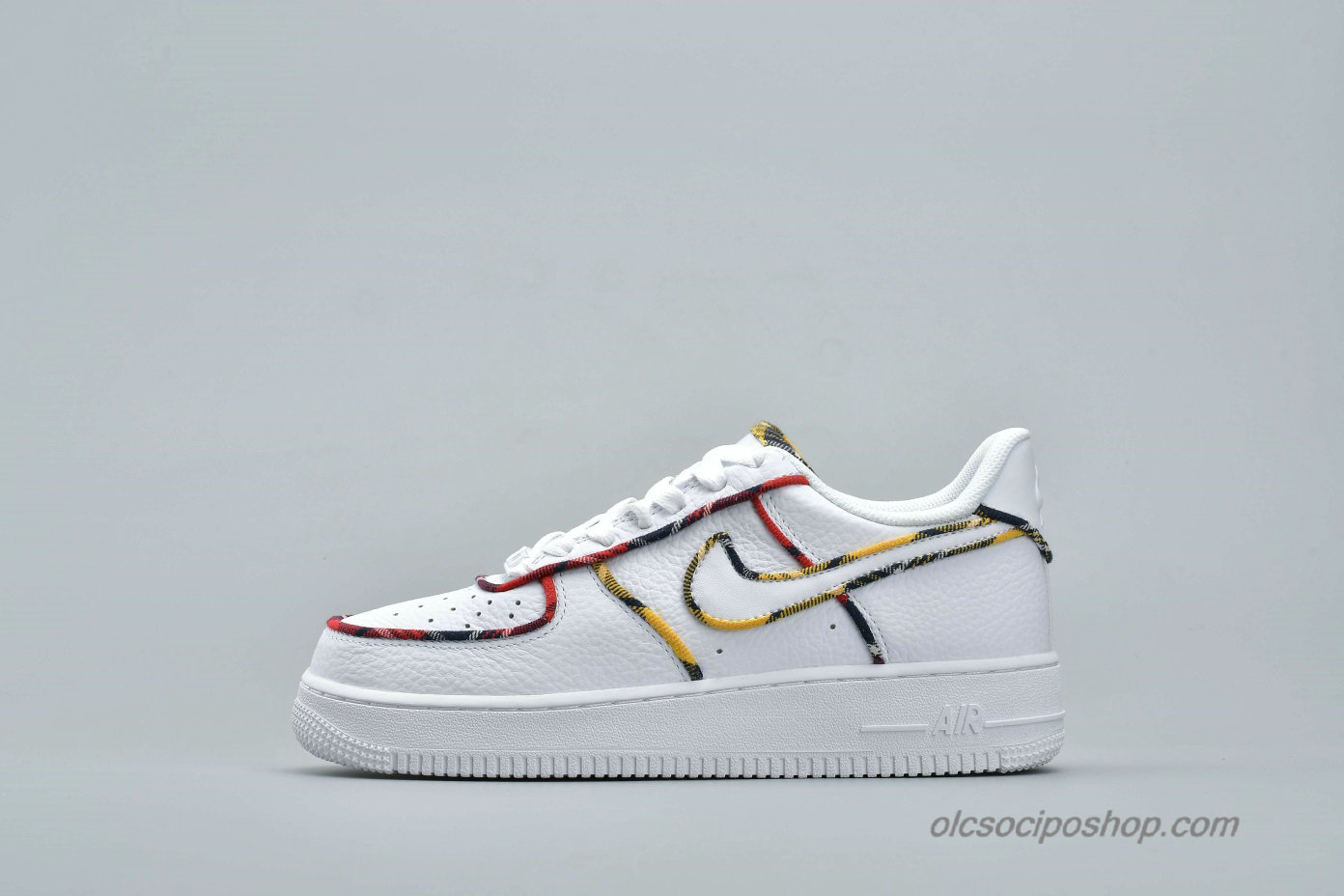 Nike Air Force 1 Low LO TARTAN Fehér/Piros/Sárga Cipők (AV8218-100)