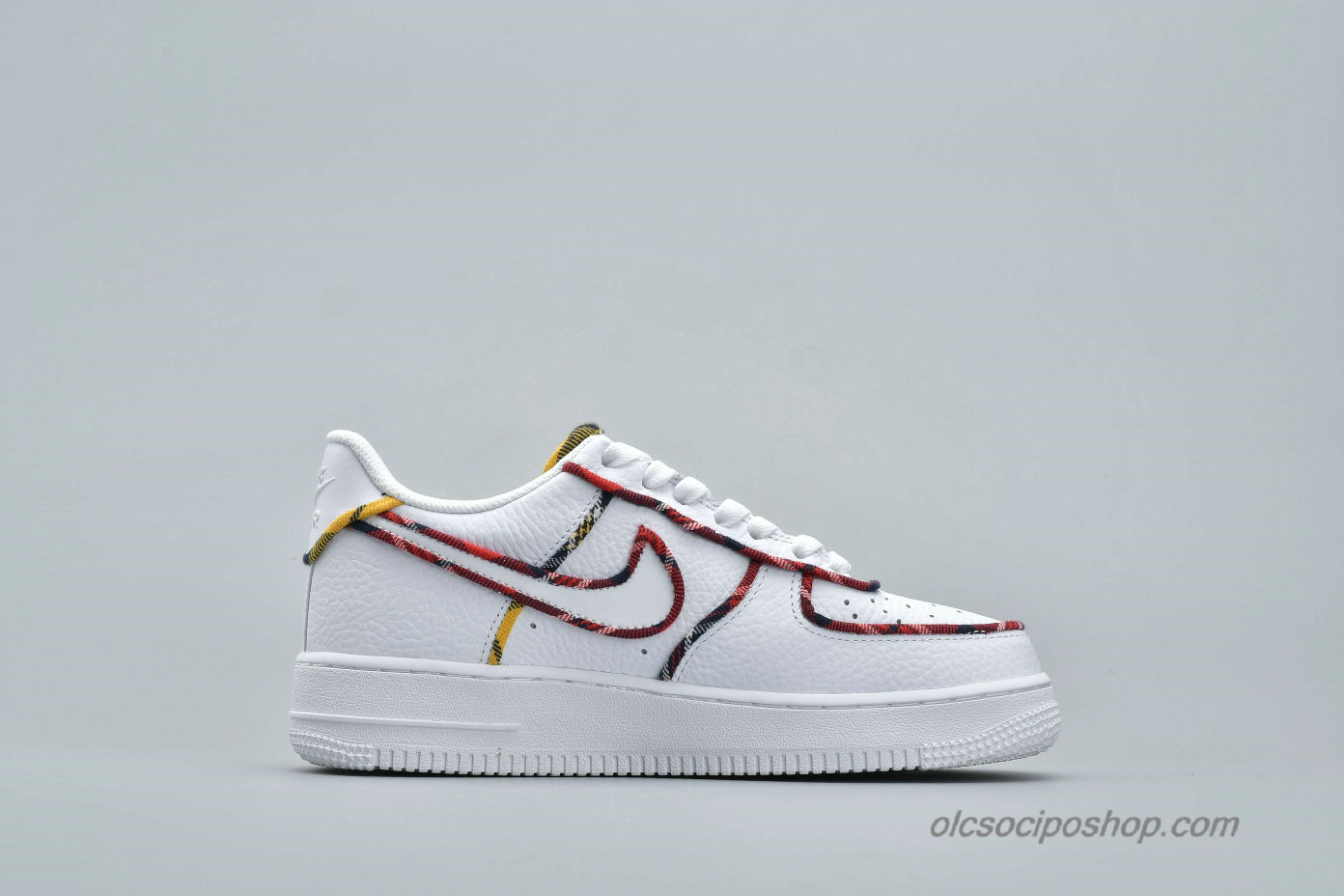 Nike Air Force 1 Low LO TARTAN Fehér/Piros/Sárga Cipők (AV8218-100)