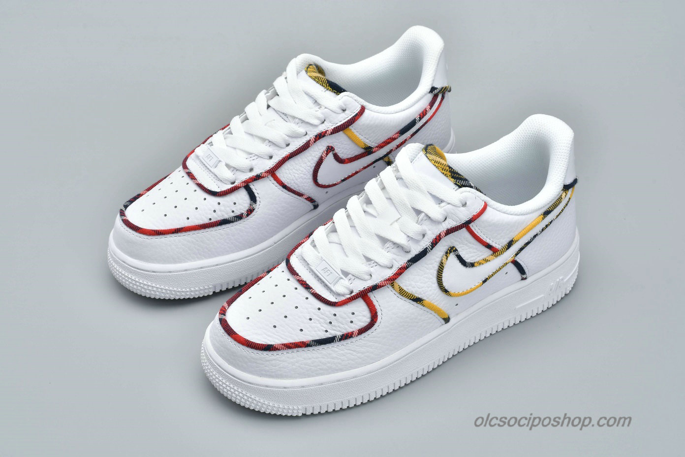 Nike Air Force 1 Low LO TARTAN Fehér/Piros/Sárga Cipők (AV8218-100)
