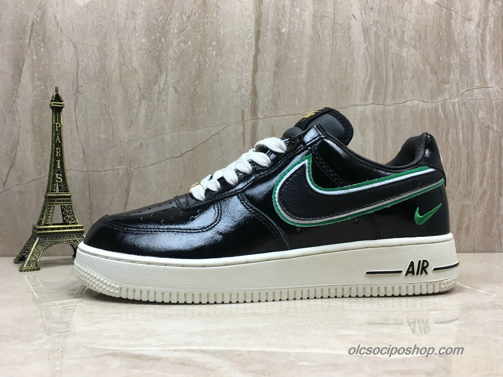 Férfi Nike Air Force 1 Low Fekete/Zöld/Piszkosfehér Cipők (AA4061-200)