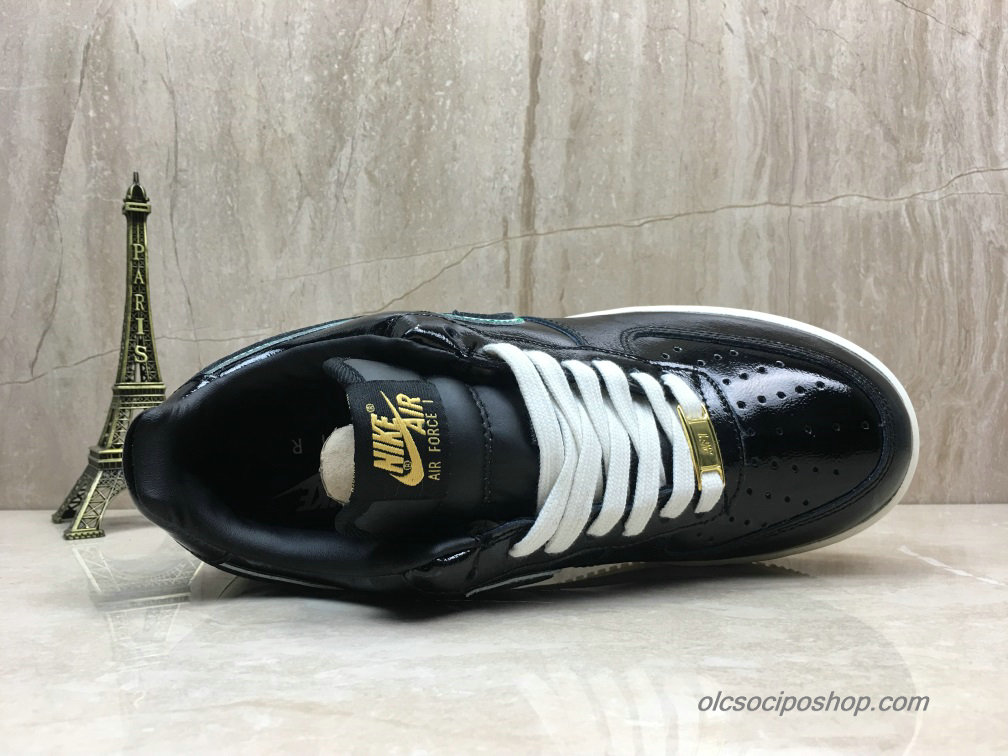 Férfi Nike Air Force 1 Low Fekete/Zöld/Piszkosfehér Cipők (AA4061-200)