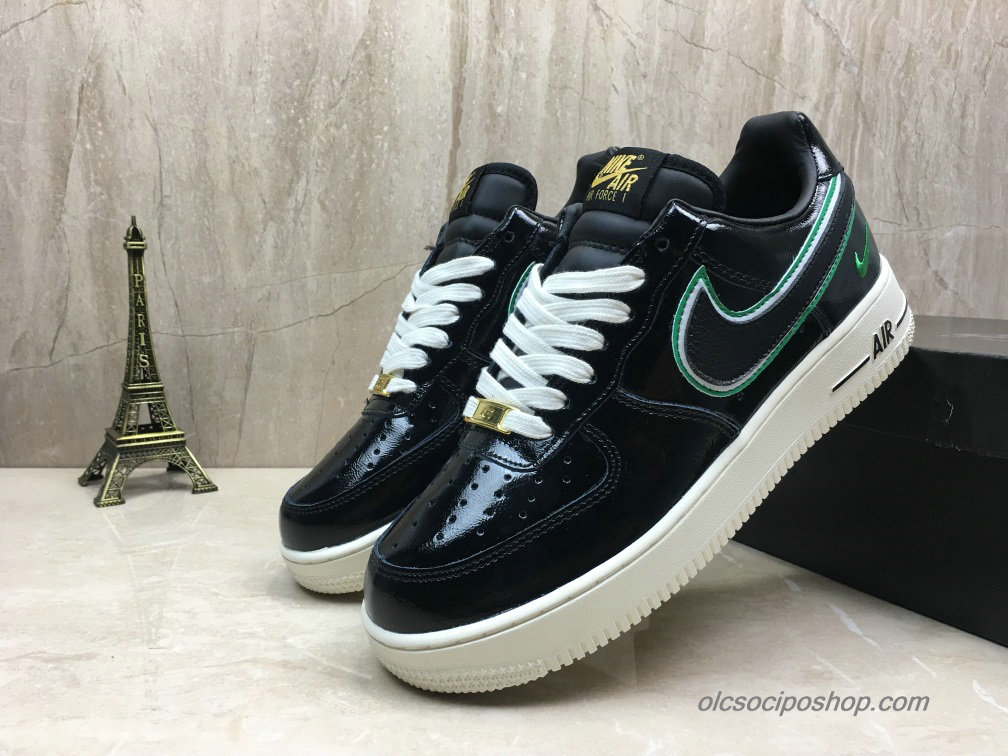 Férfi Nike Air Force 1 Low Fekete/Zöld/Piszkosfehér Cipők (AA4061-200)